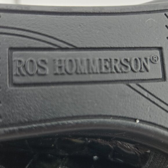 ✨ Ros Hommerson Erica Croc Patent Leather Wedge Loafers | Iridescent Black | Siz - Picture 13 of 14